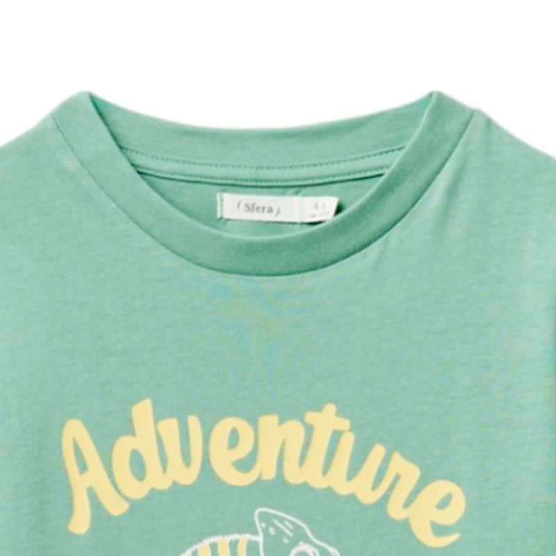 Camiseta-verde-con-estampado-para-niño-104834059