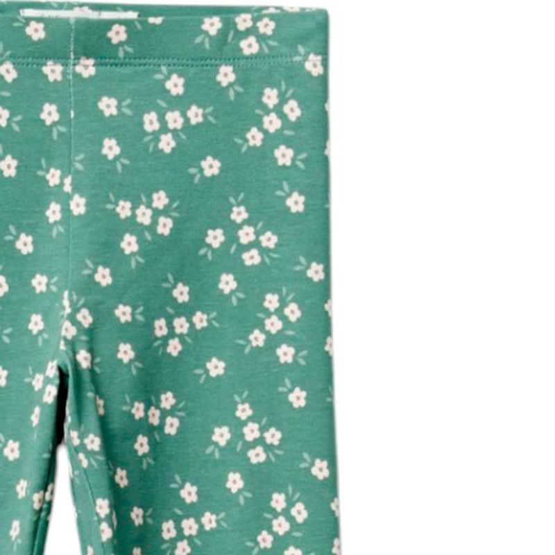 Legging-verde-con-estampado-de-flores-para-niña-104831871