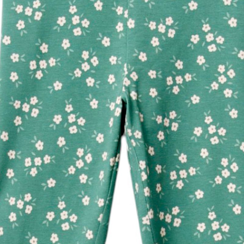Legging-verde-con-estampado-de-flores-para-niña-104831871