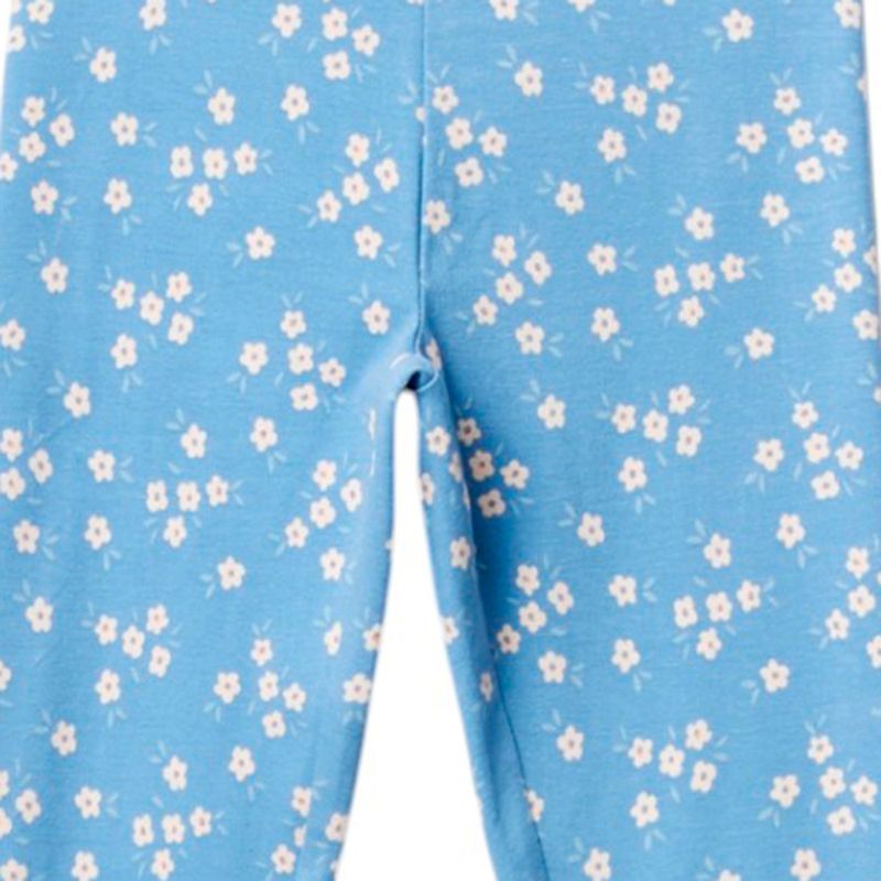 Legging-celeste-con-estampado-de-flores-para-niña-104831878