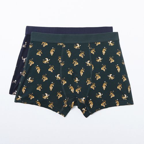 Pack de 2 boxers briefs Sfera multicolor mini print animales para hombre