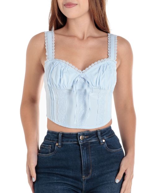 Blusa Mine crop top de tirantes para mujer