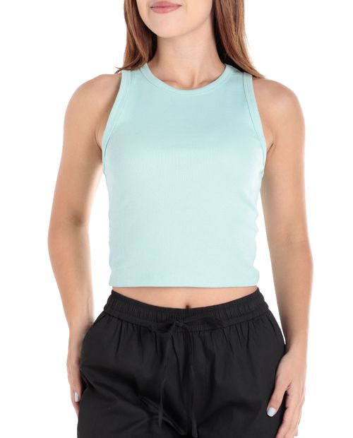 Blusa Active Basic crop top sin mangas para mujer