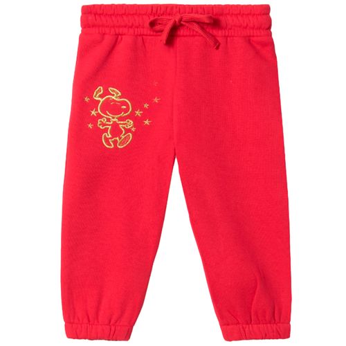 Jogger rojo con bordado para bebé niño