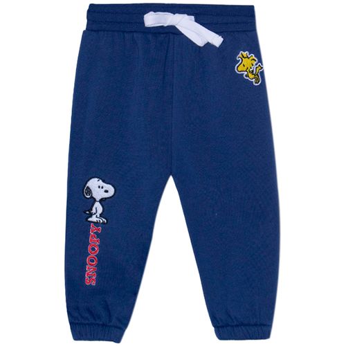Jogger azul con bordado  de Snoopy para bebé niño