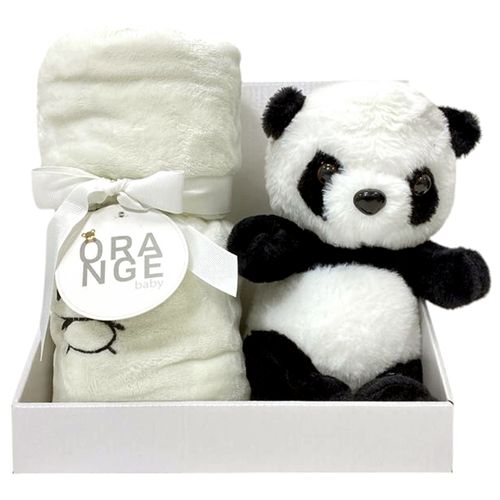 Frazada blanca con peluche para bebé