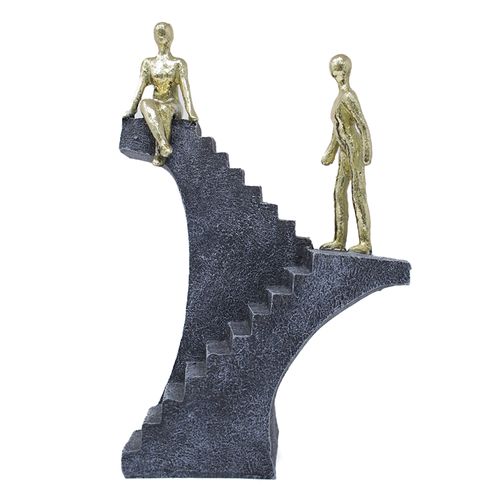 Figura decorativa "hombre en escalera" 16.5x7.5x25cm