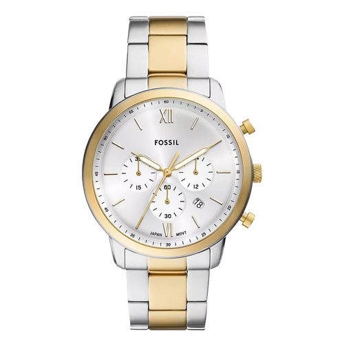 Reloj Fossil análogo de acero inoxidable bicolor para hombre