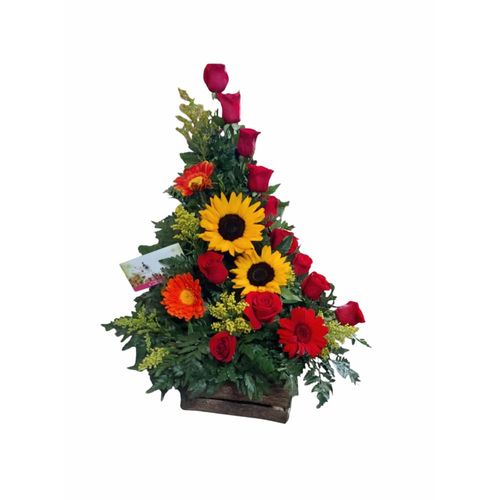 Arreglo floral Gerberas Y Rosas