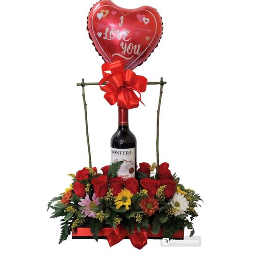 Arreglo floral Explosión De Vino