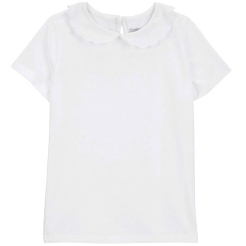 Blusa blanca sólido para niña
