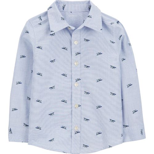 Camisa azul con estampado de aviones para niño