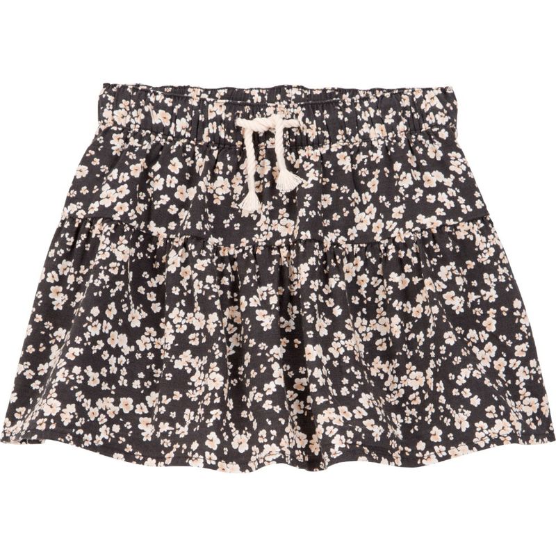 Falda-negra-con-estampado-de-flores-para-niña-104840758