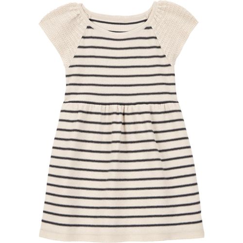 Vestido bicolor a rayas para niña