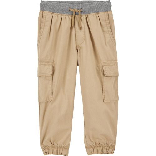 Jogger beige sólido para niño