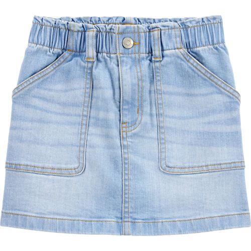 Falda azul lavado para niña