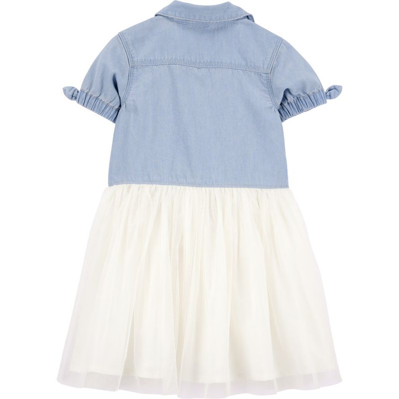 Vestido-bicolor-solido-para-niña-104840767