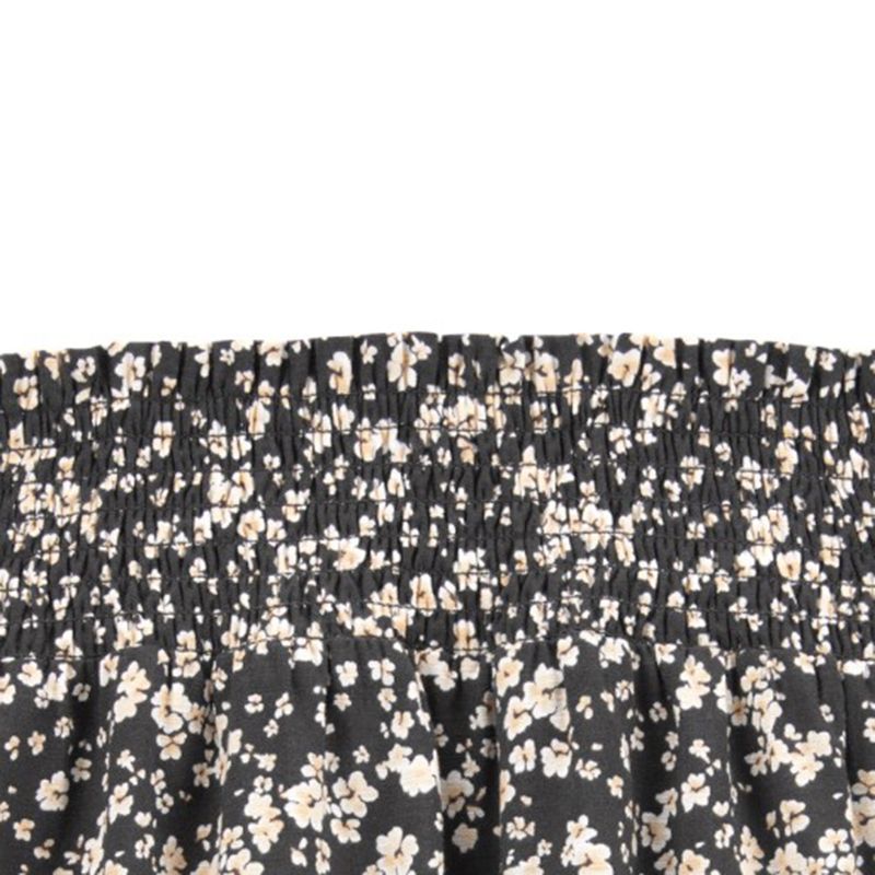 Falda-negra-con-estampado-de-flores-para-niña-104840858