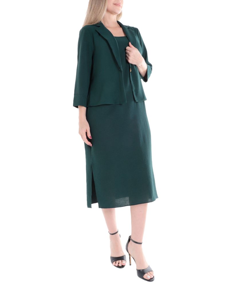 104789985-Vestido-Connected-Apparel-shift-verde-para-mujer