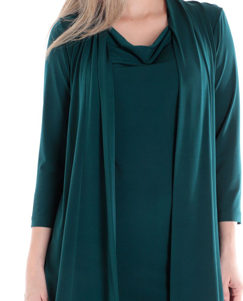 104789991-Vestido-Connected-Apparel-formal-verde-mangas-3-4-para-mujer