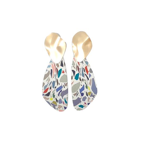 Aretes largos multicolor para mujer