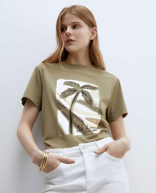 Camiseta Sfera estampada manga corta para mujer