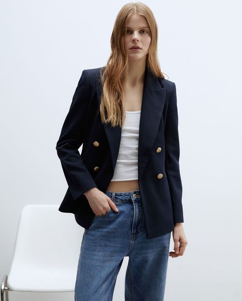 Blazer Sfera azul manga larga para mujer