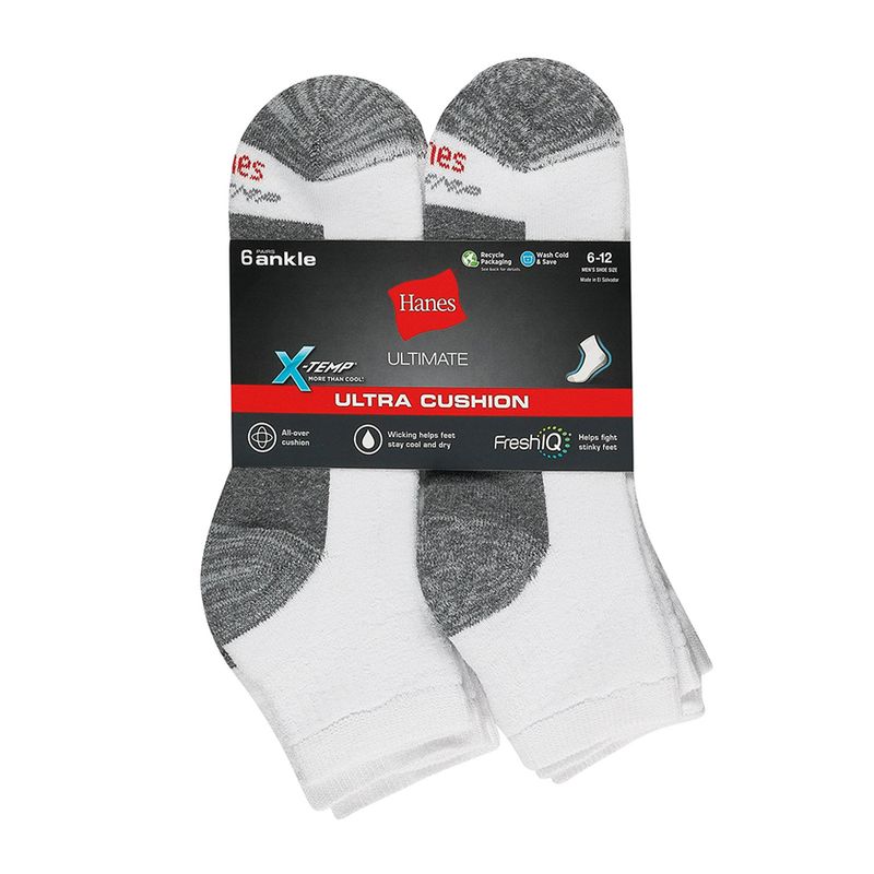 104837524-Pack-de-6-pares-de-calcetines-Hanes-ankle-bicolor-texturizados-para-hombre