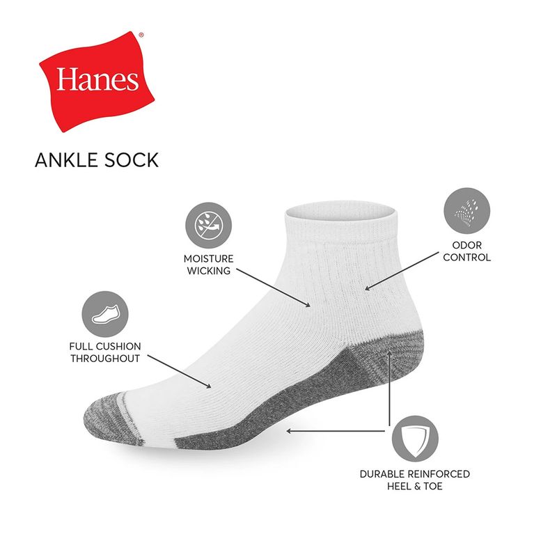 104837524-Pack-de-6-pares-de-calcetines-Hanes-ankle-bicolor-texturizados-para-hombre