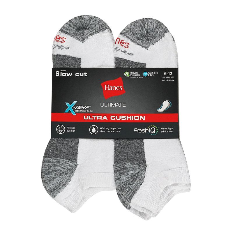 104837525-Pack-de-6-pares-de-calcetines-Hanes-low-cut-texturizados-para-hombre
