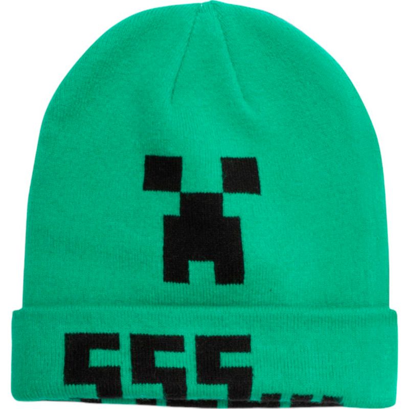 Gorro-verde-con-estampado-de-Minecraft-para-niño-104750386