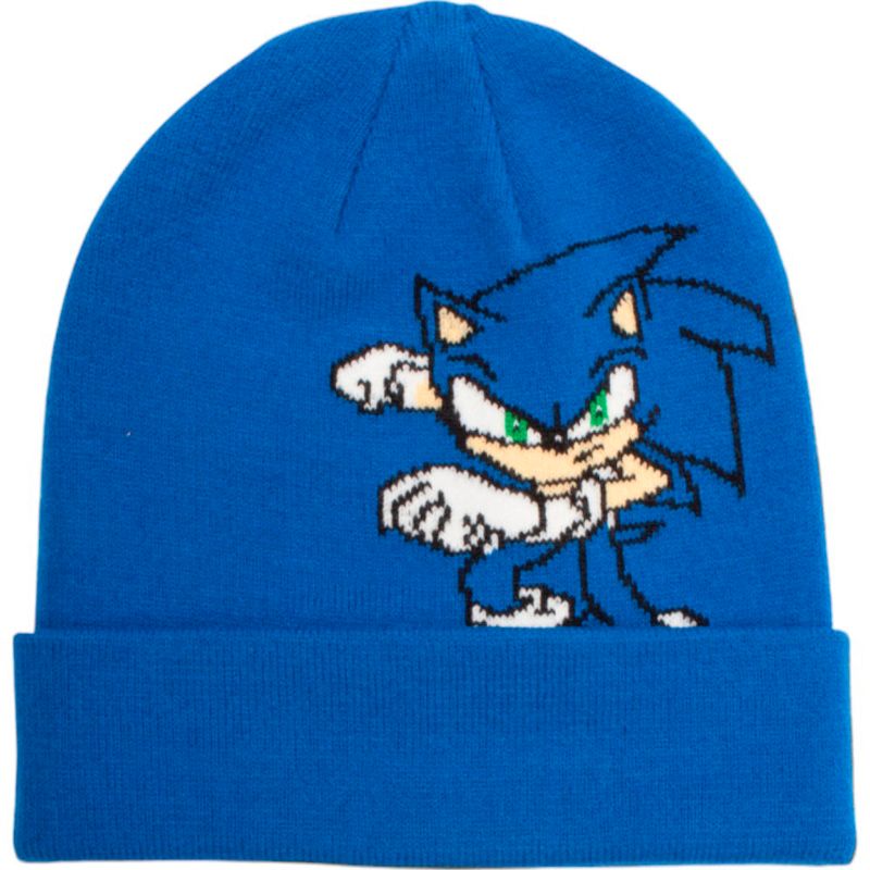 Gorro-azul-con-estampado-de-Sonic-para-niño-104750385