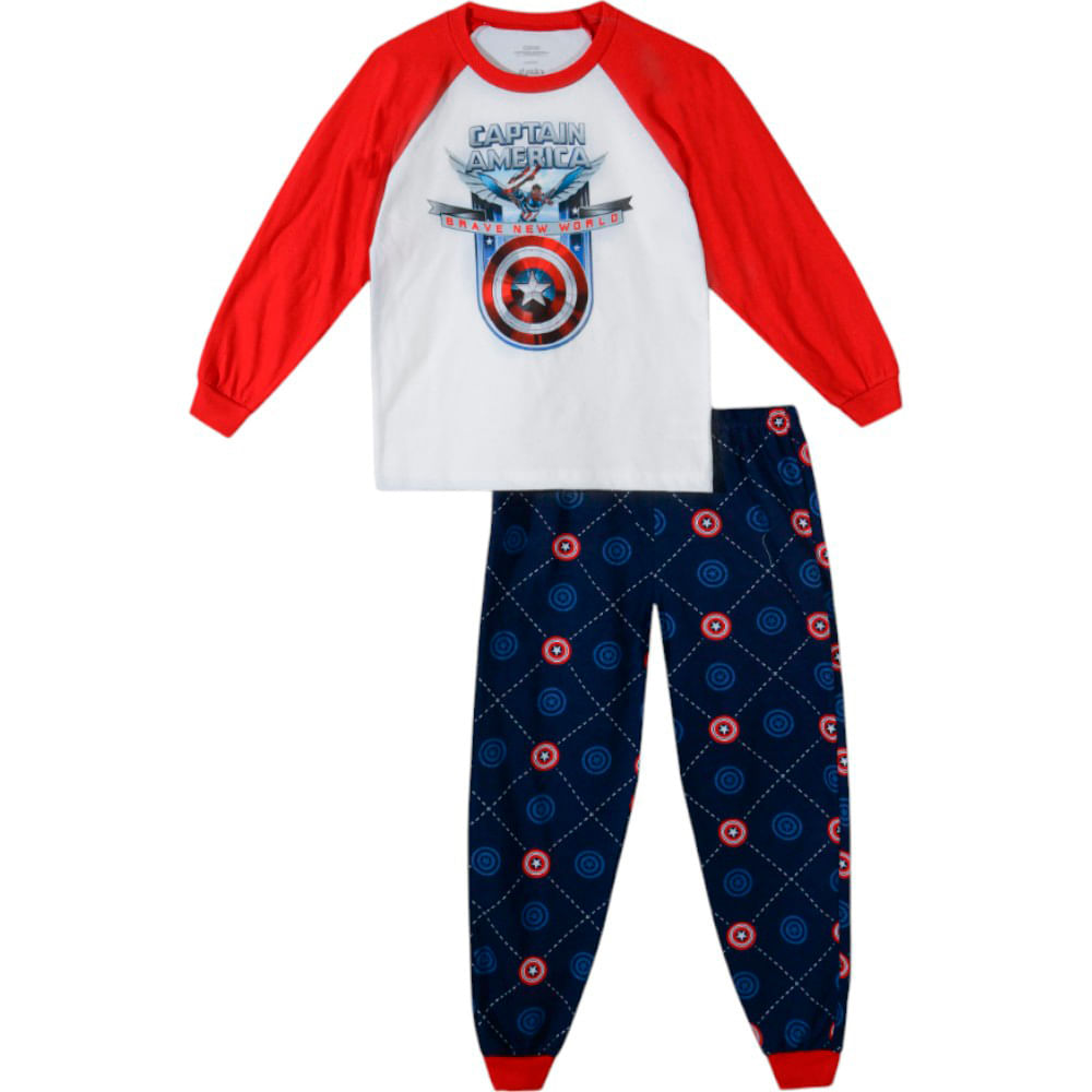 Capitán América Pijamas Mameluco Para Hombre Pijama De Piezas