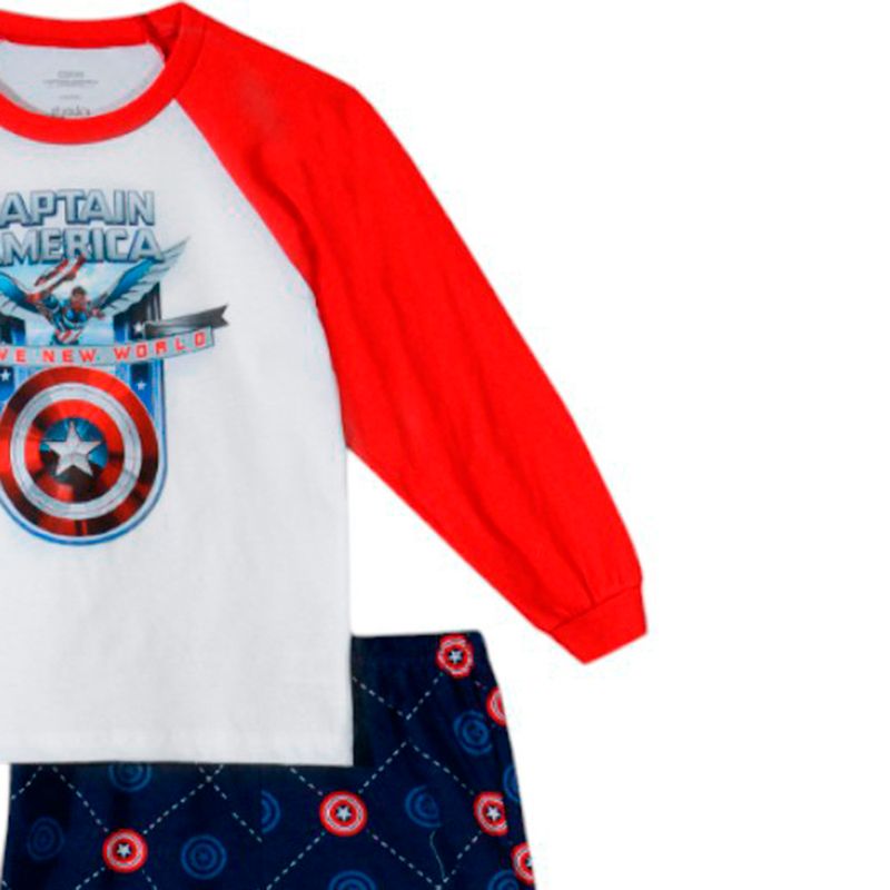 Pijama-de-2-piezas-multicolor-con-estampado-de-Capitan-America-para-niño-104832202