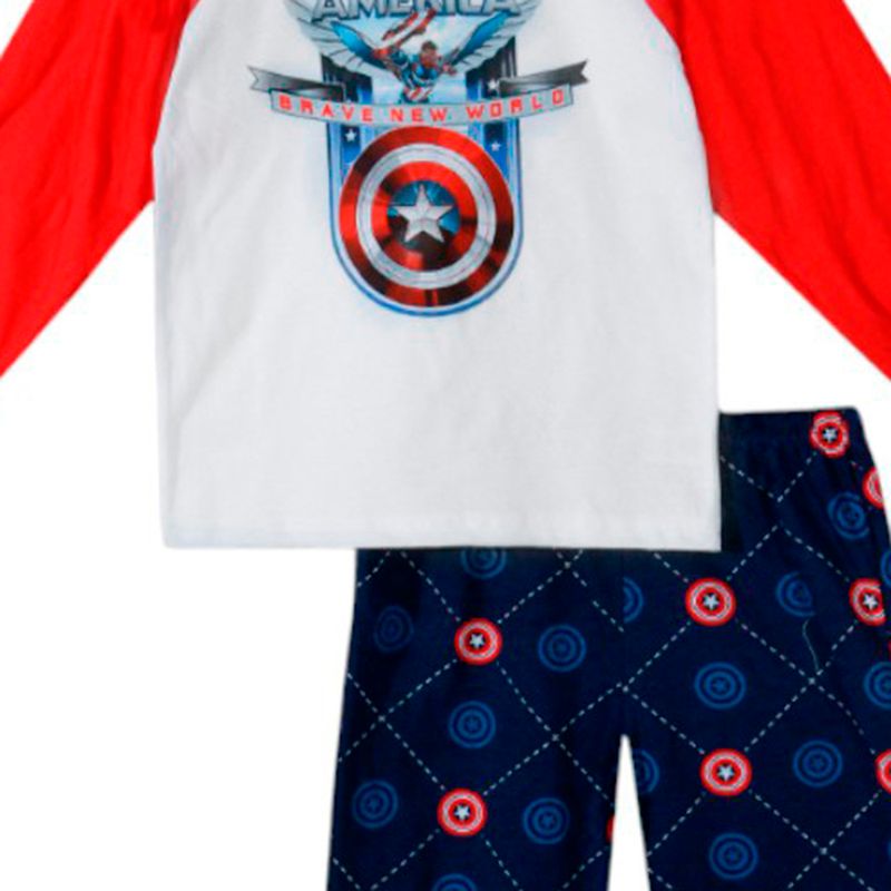 Pijama-de-2-piezas-multicolor-con-estampado-de-Capitan-America-para-niño-104832202