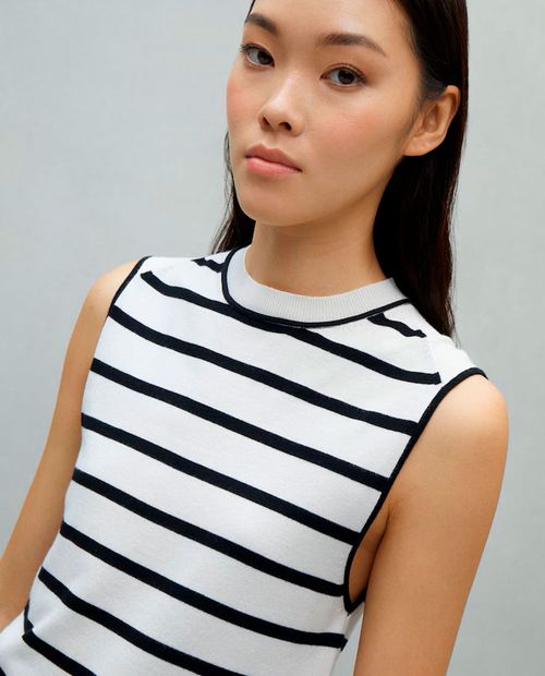 Camiseta Easy Wear tank top rayada para mujer