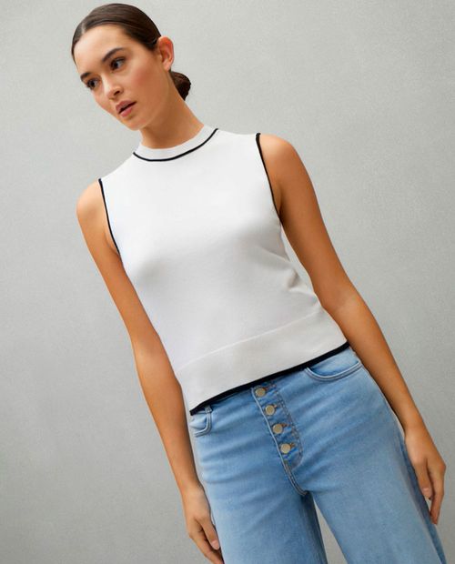 Camiseta Easy Wear tank top blanca para mujer