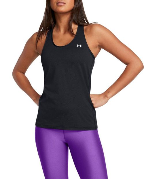 Camiseta deportiva texturizada negra para mujer de Under Armour