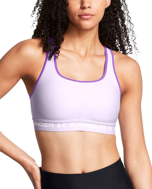 Top deportivo Under Armour morado lila sólido para mujer