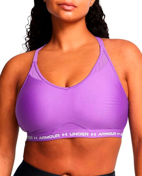 Top bra deportivo Under Armour morado sólido para mujer