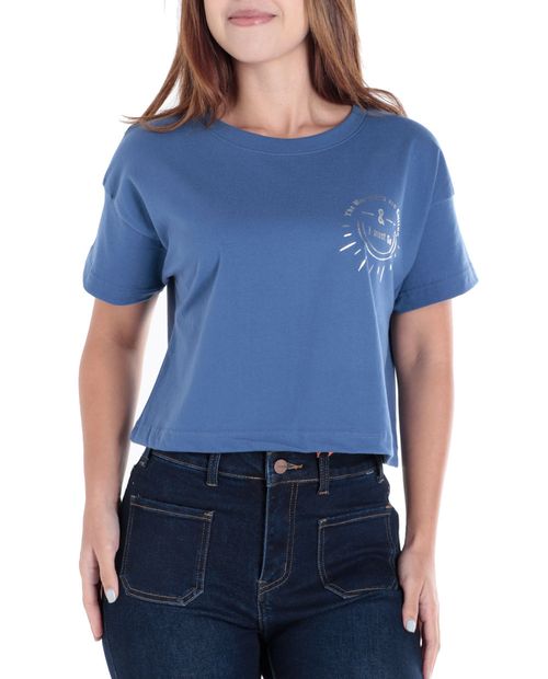 Camiseta Orange estampada manga corta para mujer