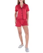 104661364-Pijama-con-short-Rene-Rofe-roja-manga-corta-para-mujer