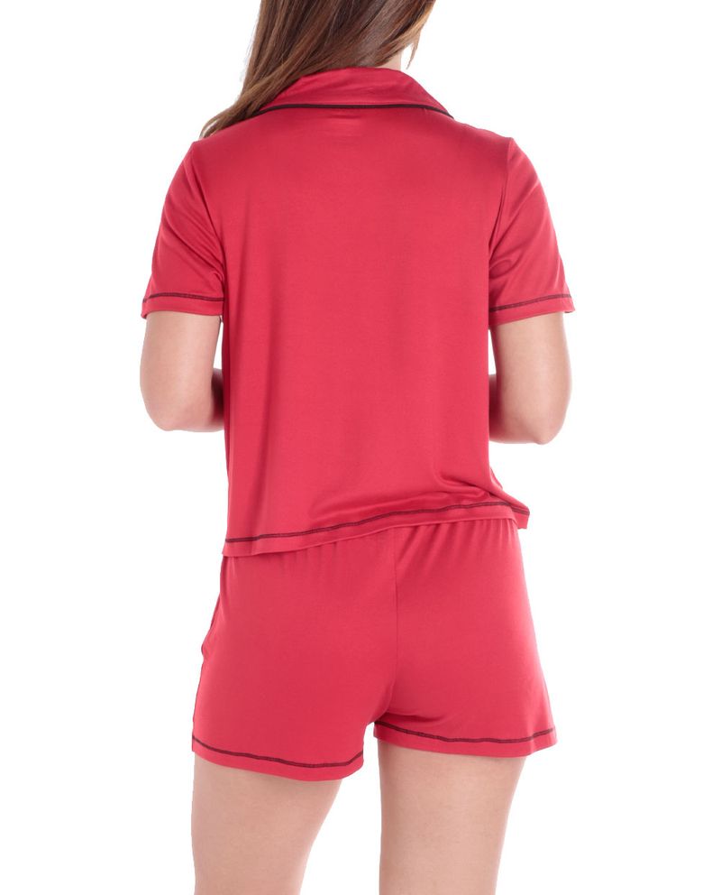 104661364-Pijama-con-short-Rene-Rofe-roja-manga-corta-para-mujer