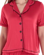 104661365-Pijama-con-short-Rene-Rofe-roja-manga-corta-para-mujer