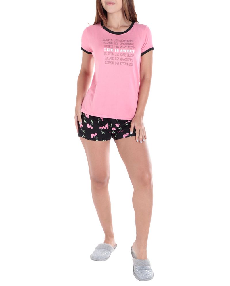 104748390-Pijama-con-short-Rene-Rofe-estampada-manga-corta-para-mujer