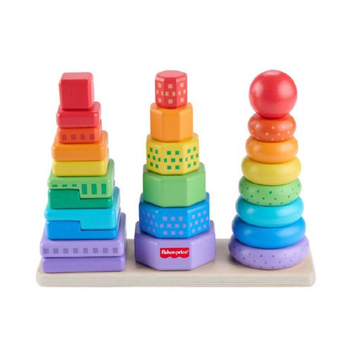 Fisher-price juguete apilable torres de actividades (madera)