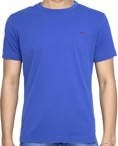 Camiseta básica Carven azul sólida para hombre