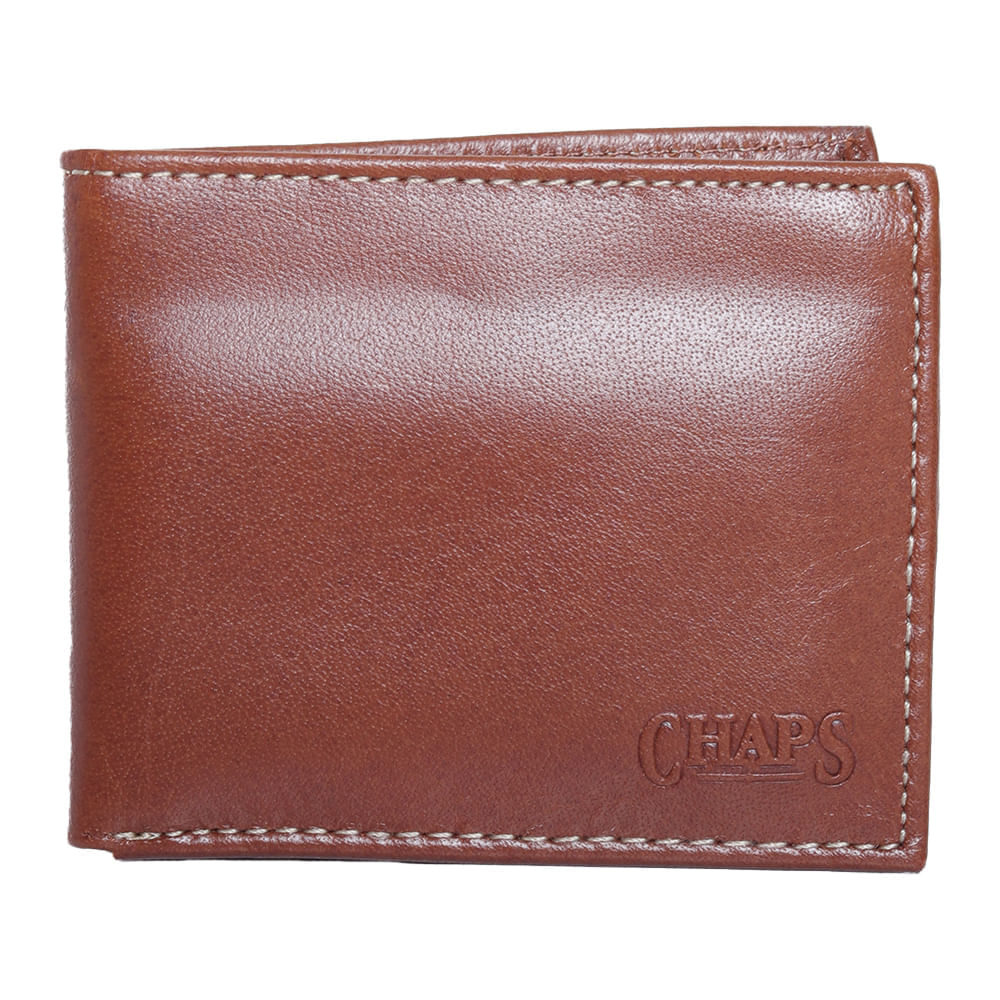 Billetera bifold Chaps café texturizada para hombre Siman El