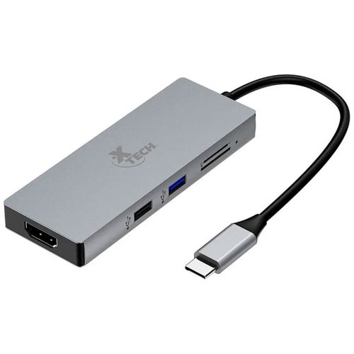 Adaptador Xtech multipuerto 5 en 1 USB-C