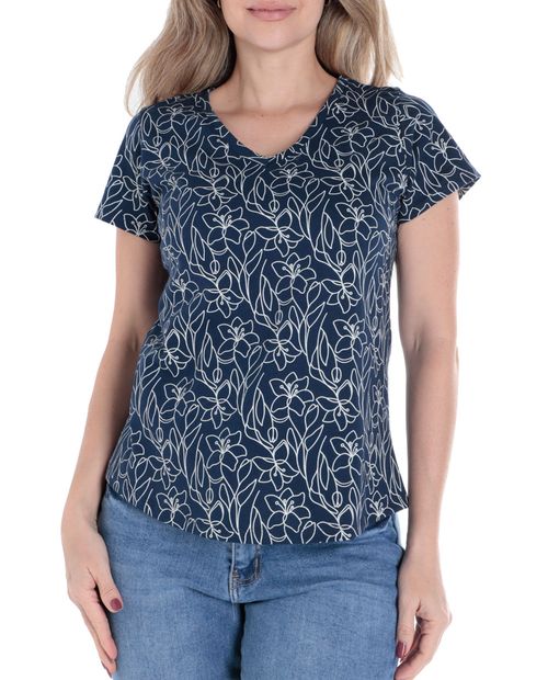 Camiseta Nicolle estampada manga corta para mujer